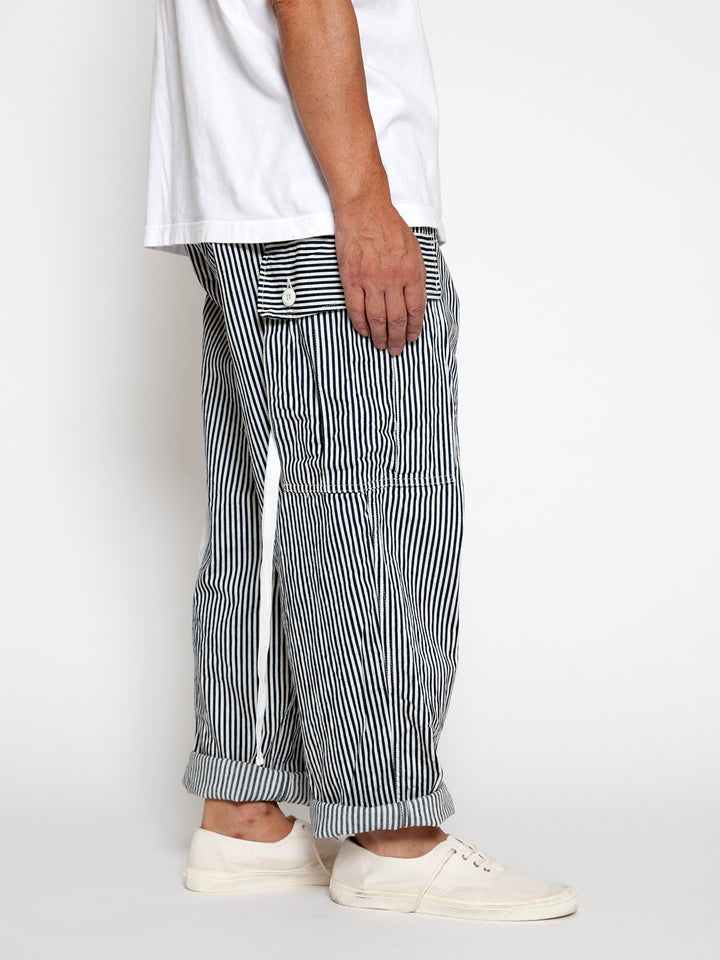FP013・"VIETNAM SLACKS" / High Density Hickory Stripe - Indigo ×Natural