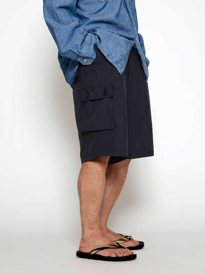 FP014E・"TIGER EASY SHORT SLACKS" / Polyester Ripstop - Black