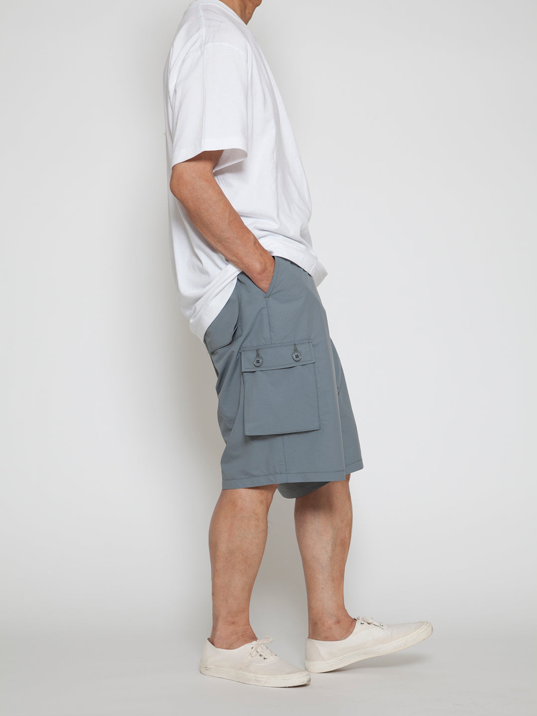 FATIGUE SLACKS - FP014E・"TIGER EASY SHORT SLACKS" / Polyester Ripstop - Light Grey