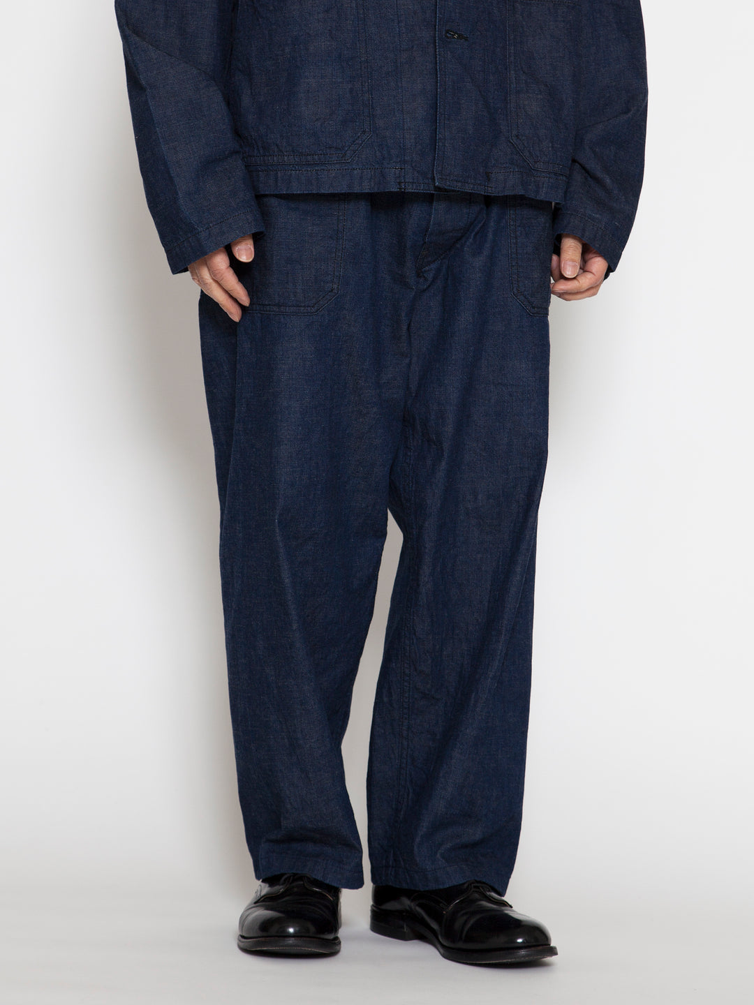 FP015・"UTILITY NAVY SLACKS" / High Density Indigo Denim