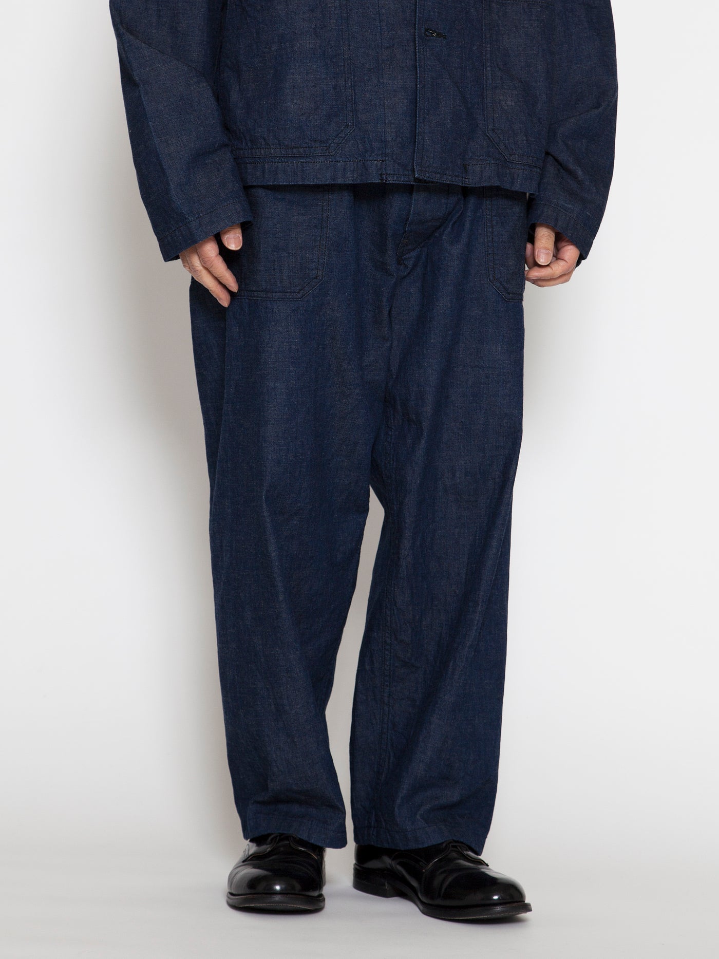 FP015 - FATIGUE SLACKS "UTILITY NAVY SLACKS" / High Density Indigo Denim