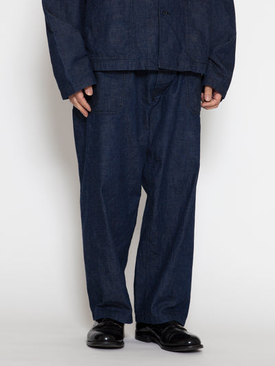 FP015 - FATIGUE SLACKS "UTILITY NAVY SLACKS" / High Density Indigo Denim