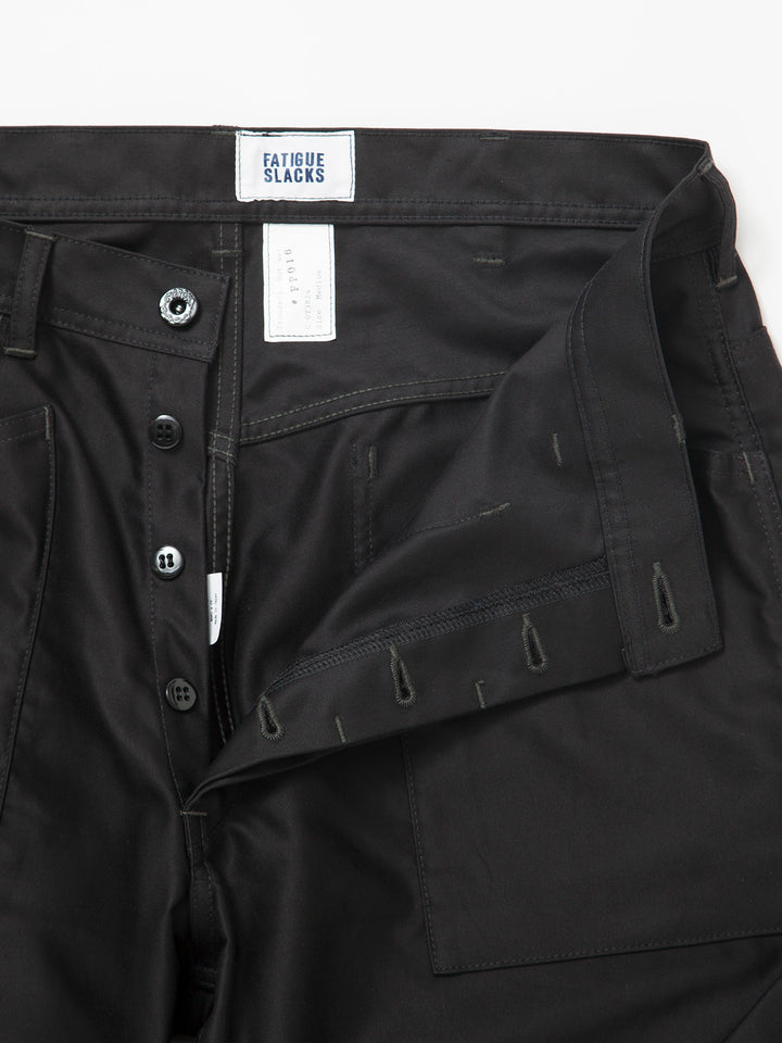 FP016・"SEAMANS SLACKS" / Giza Cotton Moleskin - Black