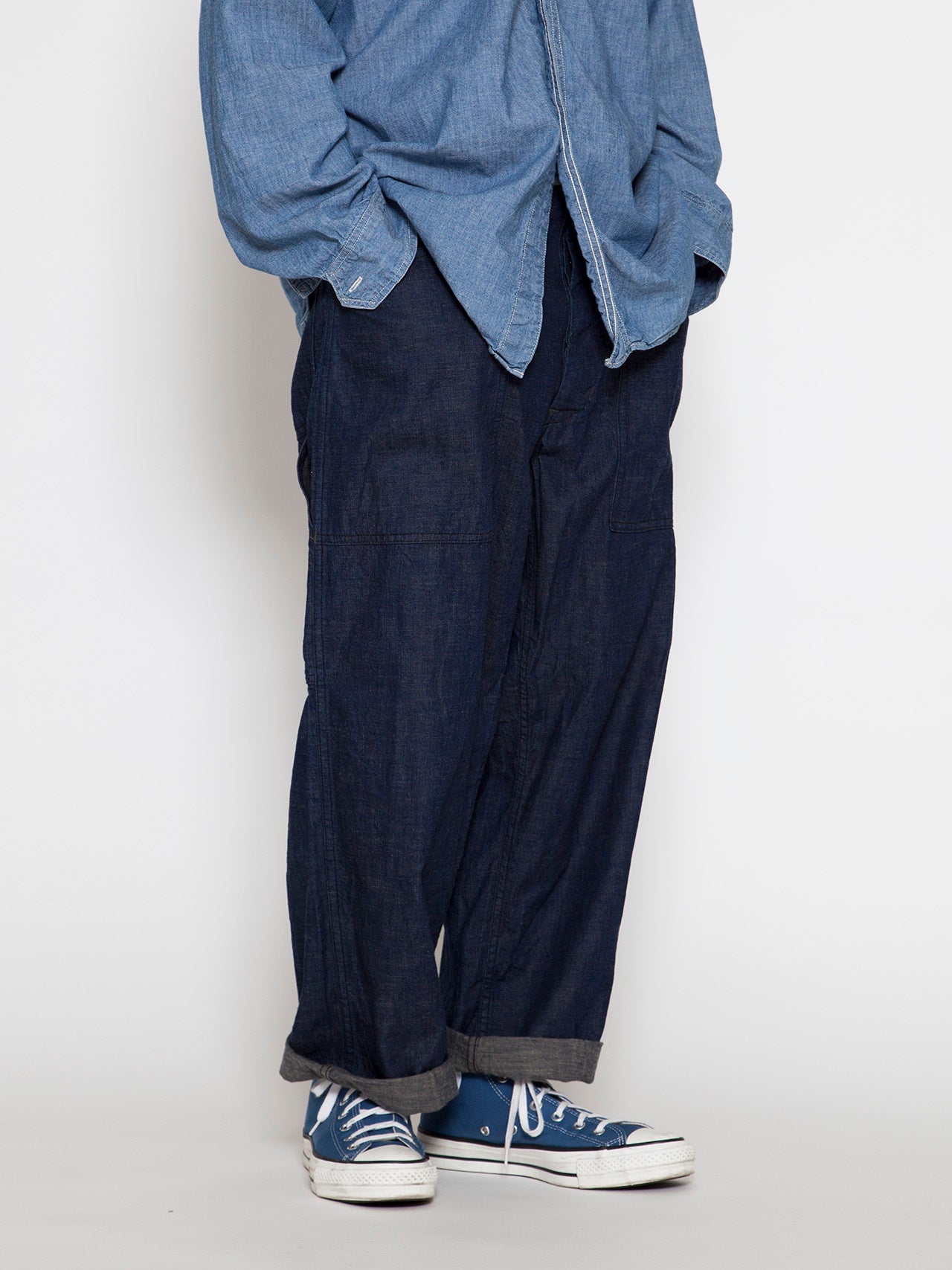 FP017 - FATIGUE SLACKS "UTILITY RM-43 SLACKS" / High Density Indigo Denim