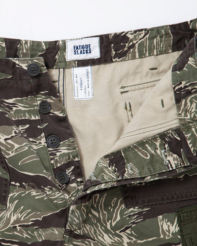 FATIGUE SLACKS - BOONIE SLACKS / Tiger Stripe w/Special Bio Wash
