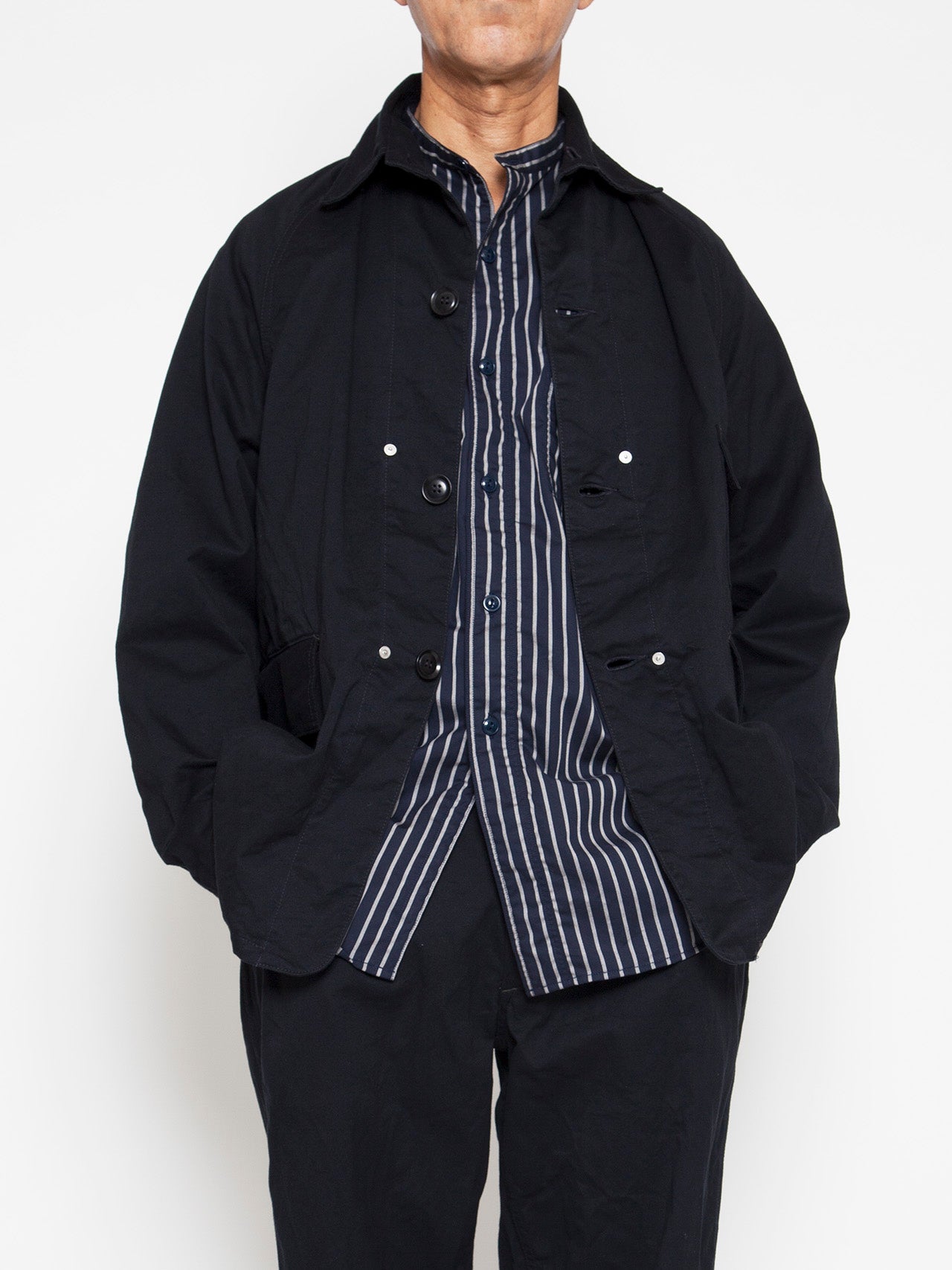 THE CORONA UTILITY - CJ001・Utility Game Jacket / TAKEYARI BIZEN #1 Twill -  Midnight Navy