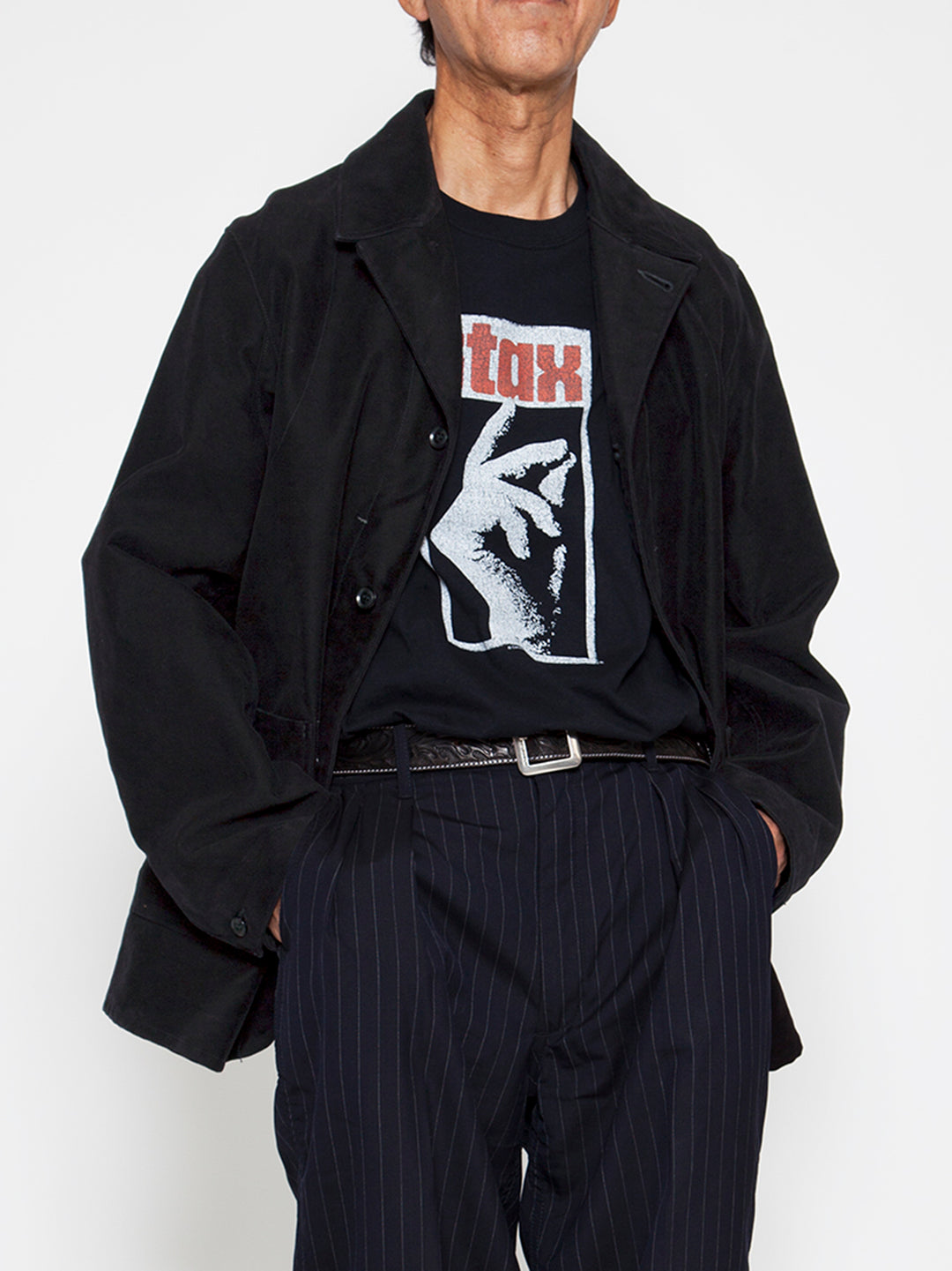 CJ002・Utility Work Coat / Cotton Moleskin / Black