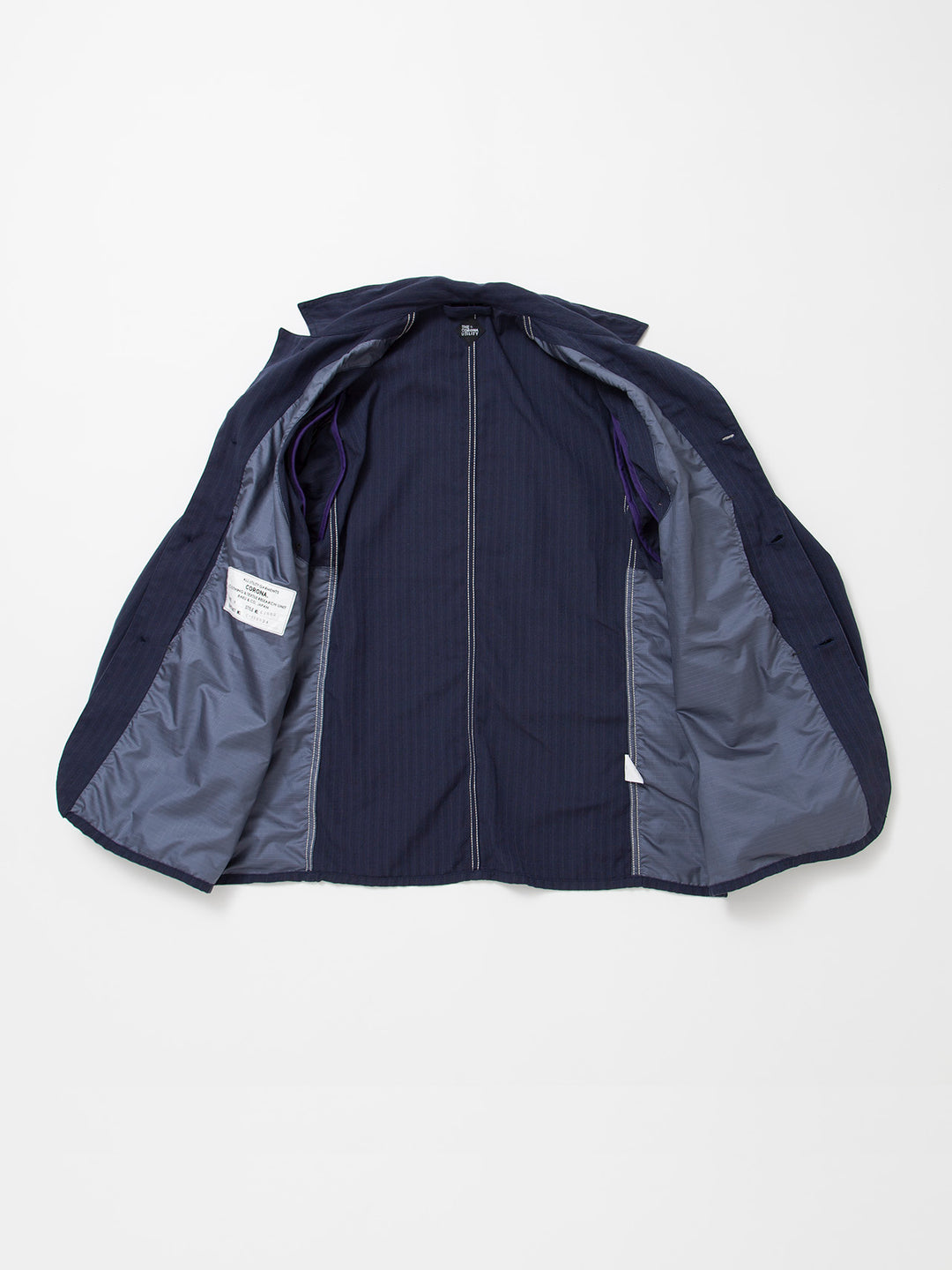CJ002・Utility Work Coat / H.B.T Stripe - Top Navy