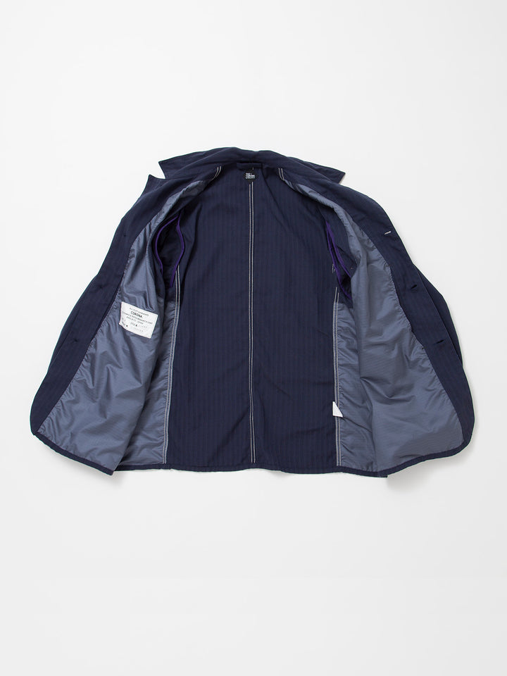 CJ002・Utility Work Coat / H.B.T Stripe - Top Navy