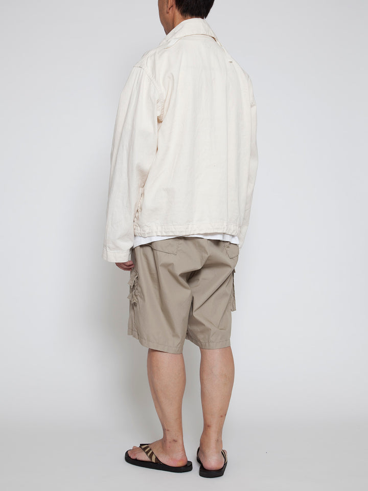 CJ003・Utility Navy Pullover Jacket / Natural Drill