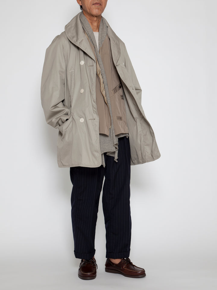 CJ009・Utility Mackinaw Coat / High Density Cotton Gabardine - Sand Beige