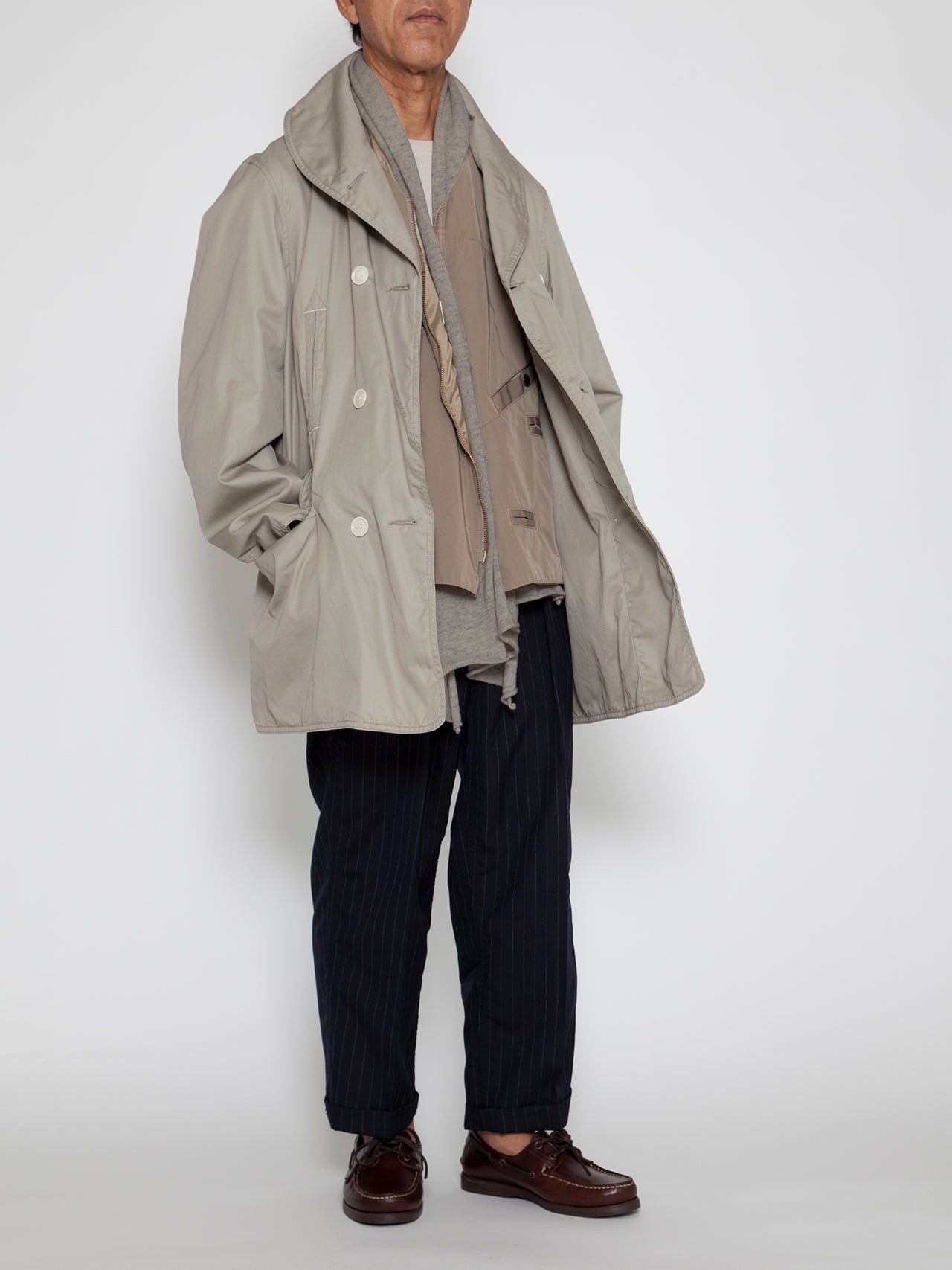 CJ009 - CORONA・Utility Mackinaw Coat / High Density Cotton Gabardine - Sand Beige
