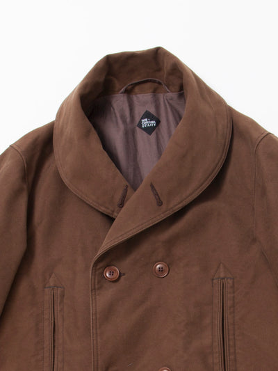 CJ009 - CORONA・Utility Mackinaw Coat / Cotton Moleskin - Brown