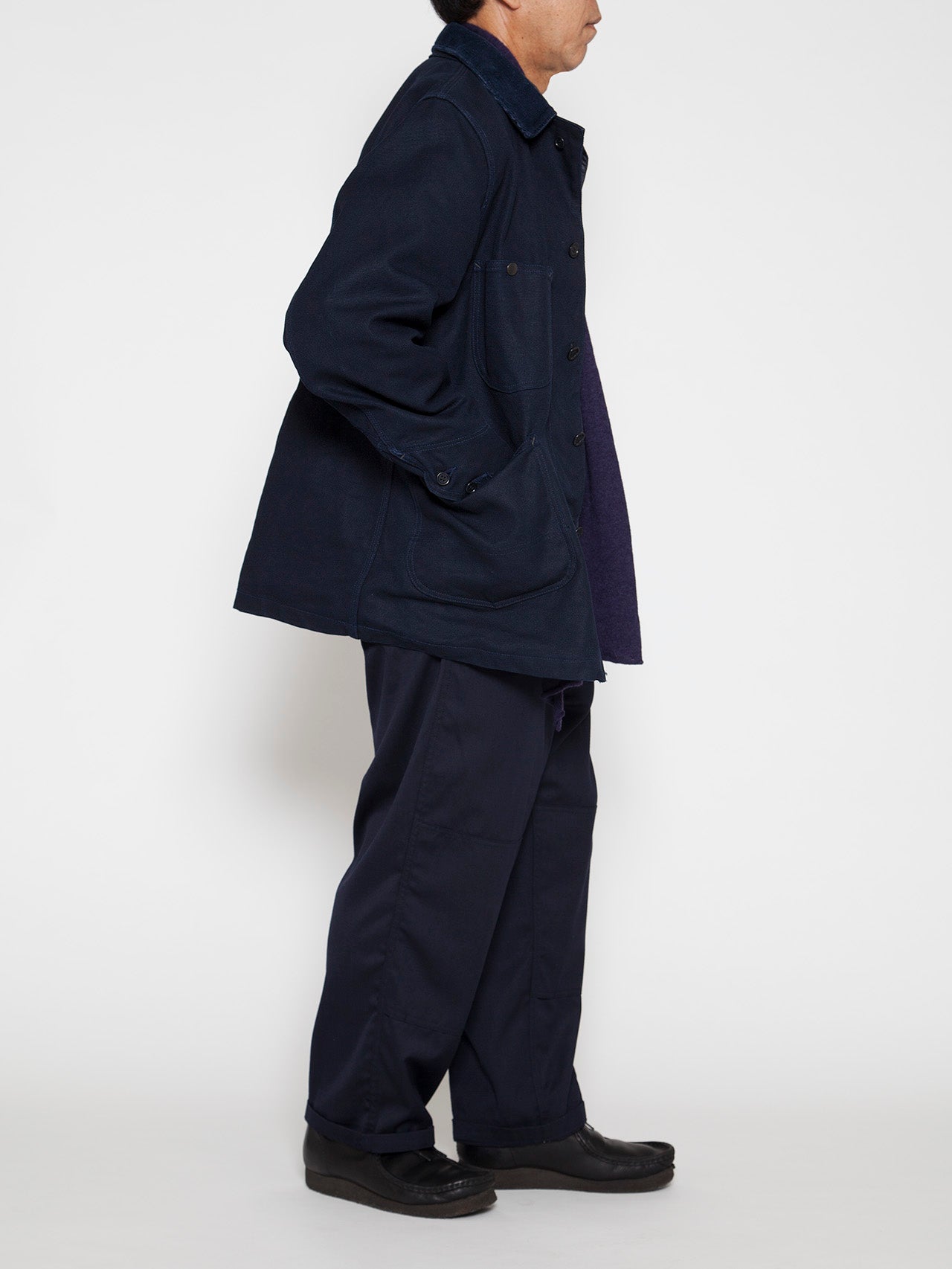CJ043 - CORONA・Myrtle Work Coat / TAKEYARI Craft Canvas - Navy