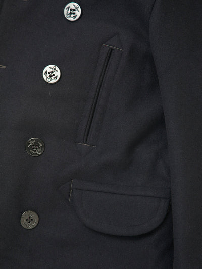 CJ067 - CORONA・Seamens Coat / Wool Cashmere French Melton - Midnight Navy
