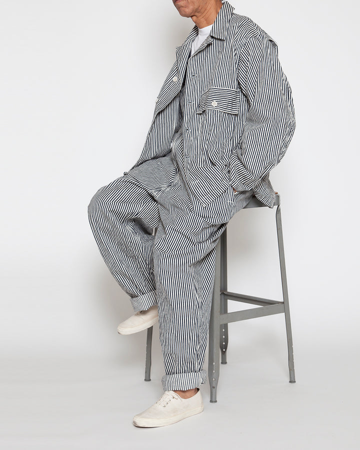CP037・NAVY OVER PANTS / Hickory Stripe