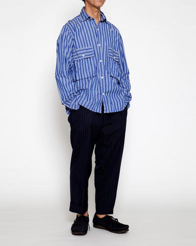 THE CORONA UTILITY・Hunter Hiker Jac Shirt / Blue × White