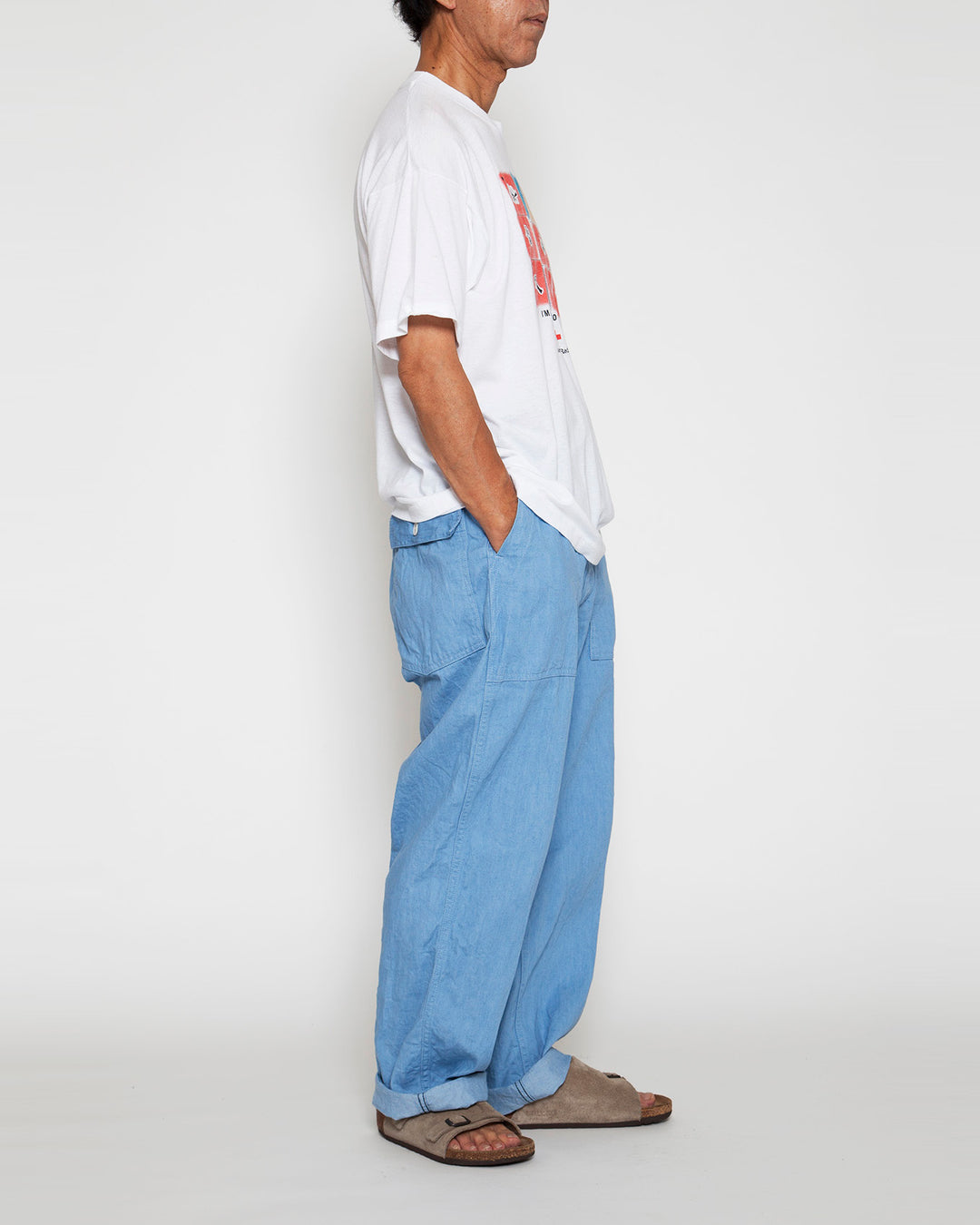 FATIGUE SLACKS - FP001・UTILITY SLACKS / 8oz Bleached Denim