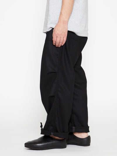 FP005E - FATIGUE SLACKS "AGGRESSOR EASY SLACKS" / Wool + Ester Stretch Twill - Black
