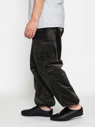 FP006E - FATIGUE SLACKS "JUNGLE EASY SLACKS" / Stretch Corduroy - Olive Green