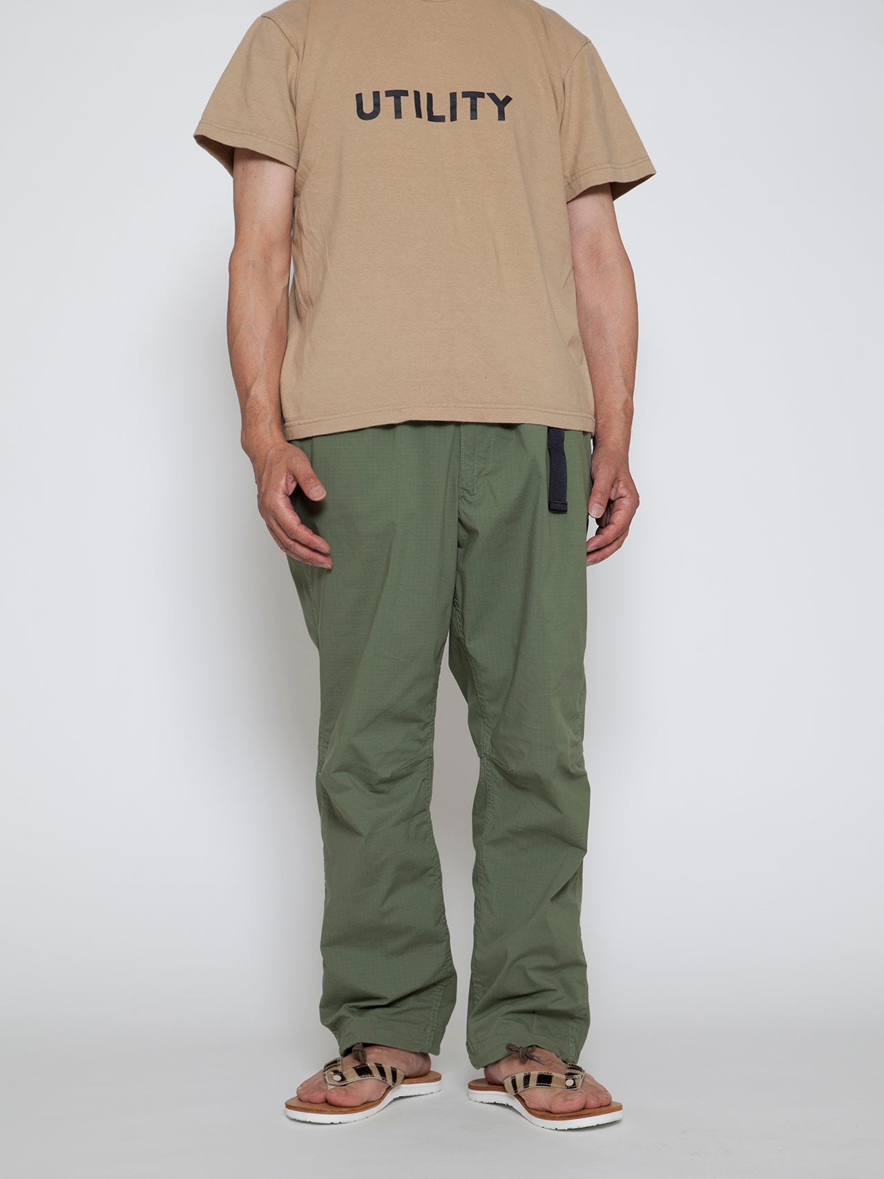 FP007E - FATIGUE SLACKS "EX-48 EASY SLACKS" / Nylon + Cotton Ripstop - Tropical Green
