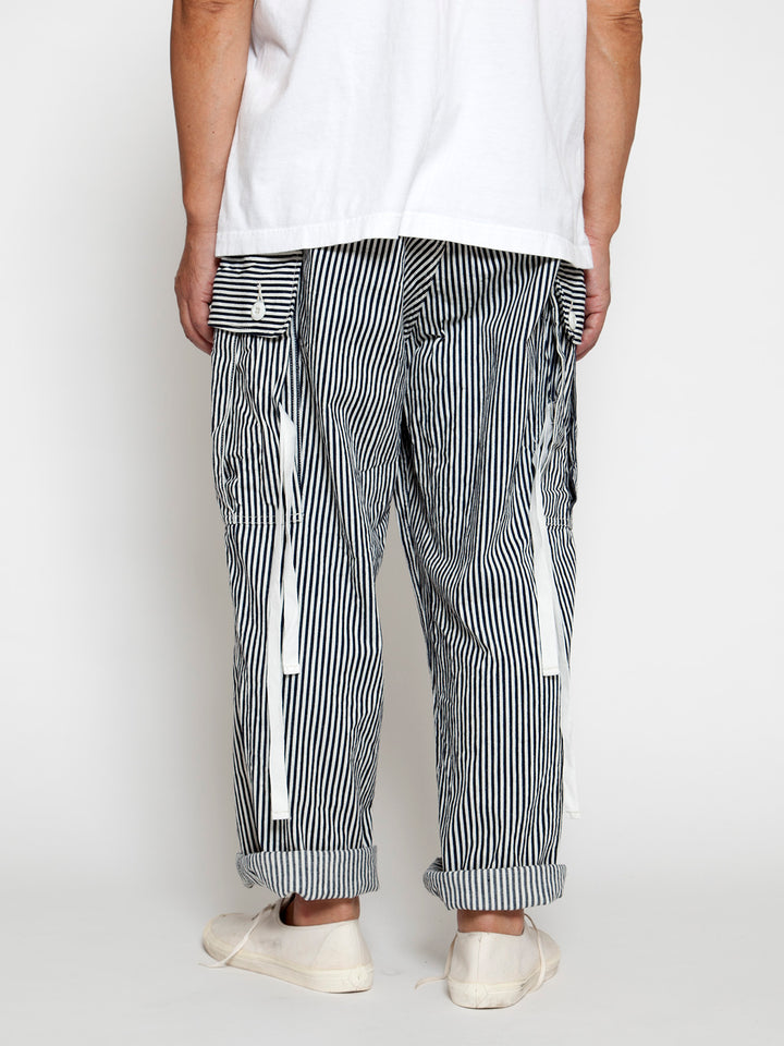 FP013・"VIETNAM SLACKS" / High Density Hickory Stripe - Indigo ×Natural