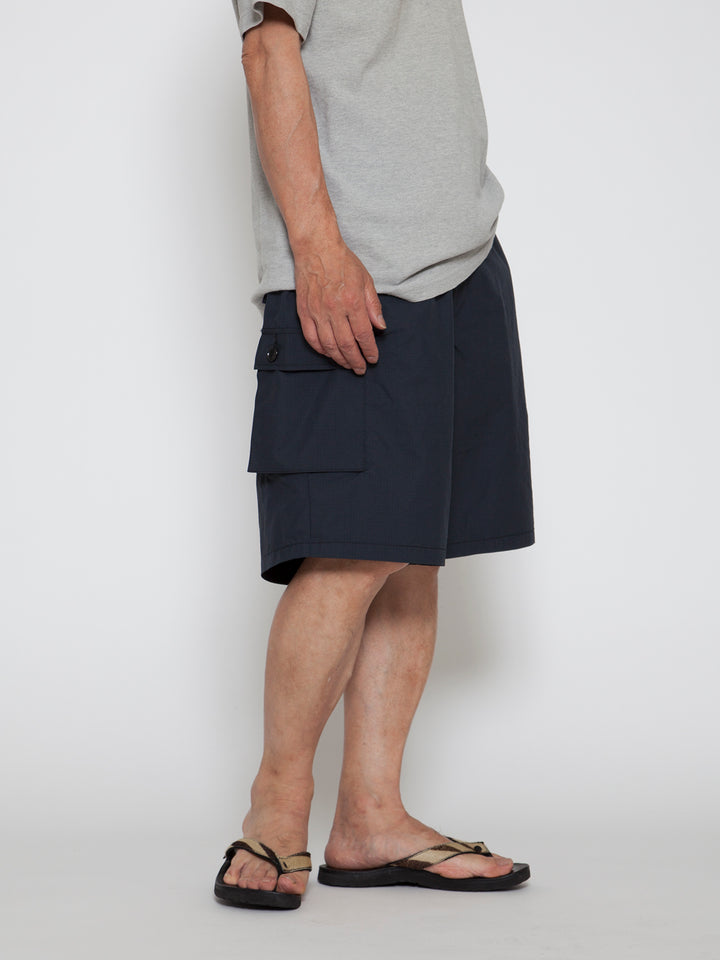 FP014E・"TIGER EASY SHORT SLACKS" / Polyester Ripstop - Black