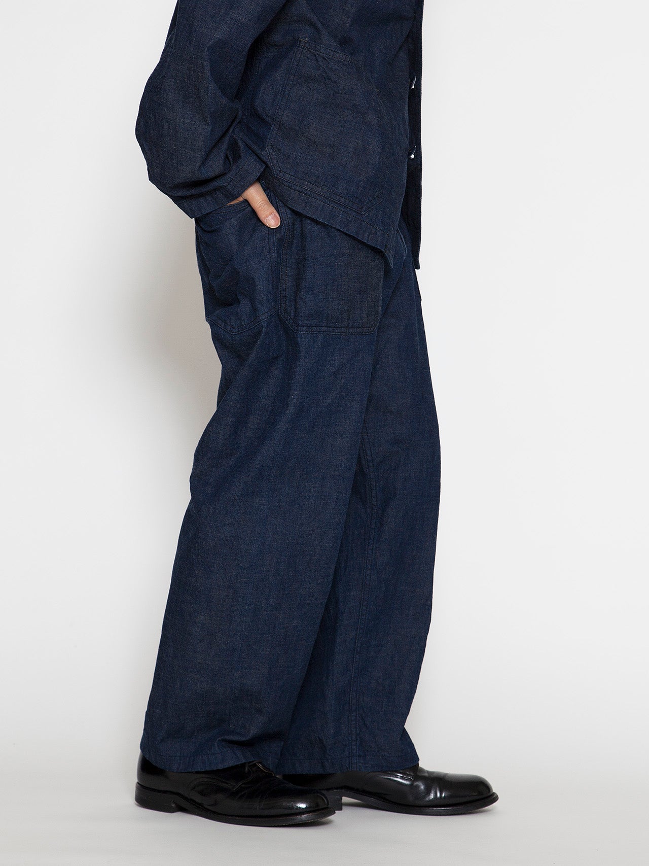 FP015 - FATIGUE SLACKS "UTILITY NAVY SLACKS" / High Density Indigo Denim