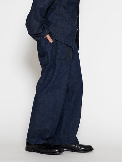 FP015 - FATIGUE SLACKS "UTILITY NAVY SLACKS" / High Density Indigo Denim