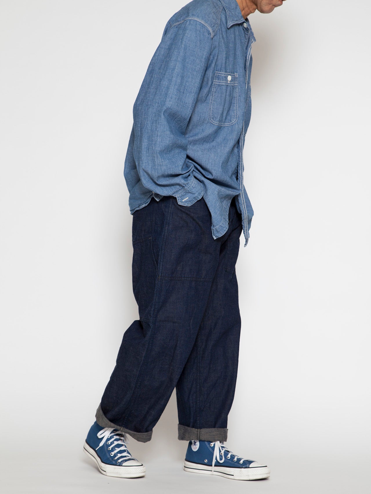 FP017 - FATIGUE SLACKS "UTILITY RM-43 SLACKS" / High Density Indigo Denim