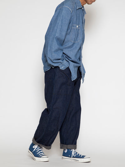 FP017 - FATIGUE SLACKS "UTILITY RM-43 SLACKS" / High Density Indigo Denim